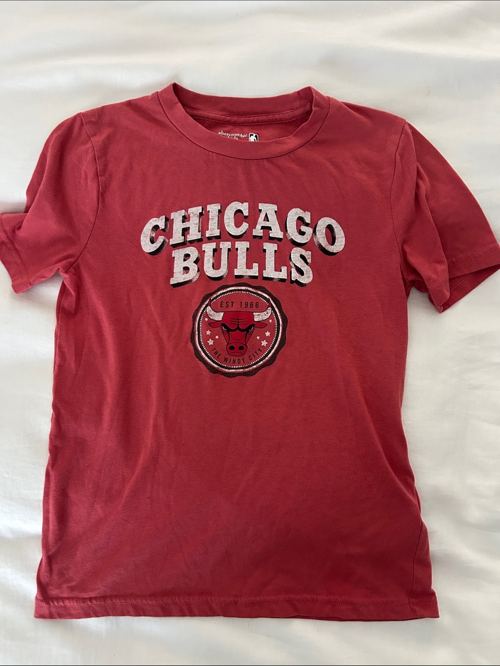 Abercrombie kids Chicago Bulls  Red Graphic Tee 7/8